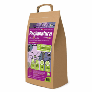 Paglianatura Lettiera Gatti Agglomerante con Fiori di Lavanda - 12 l/5 kg