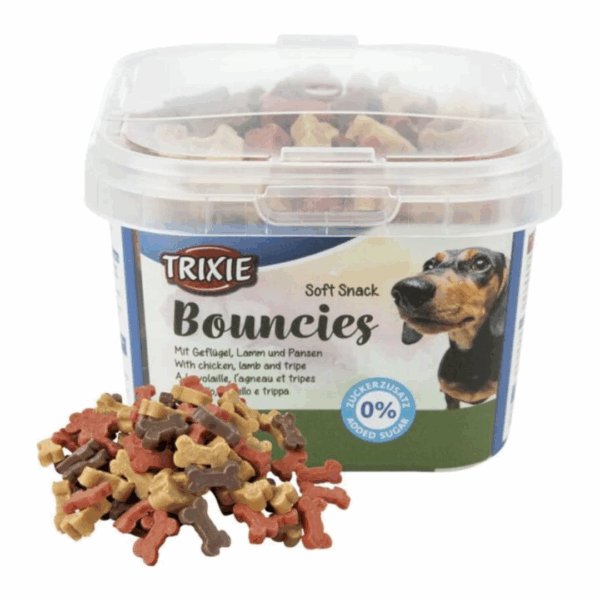 Trixie Dog Soft Snack Bouncies con Pollo, Agnello e Trippa - 140 g