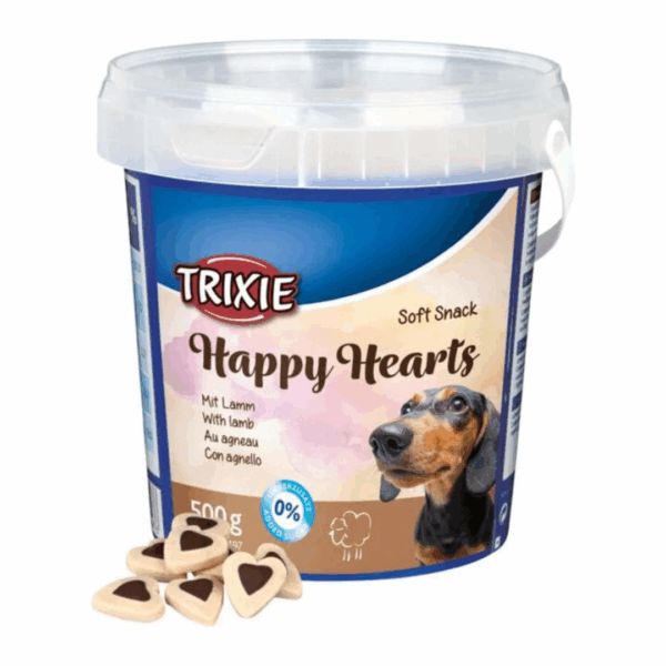 Trixie Dog Soft Snack Happy Hearts con Agnello - 500 g